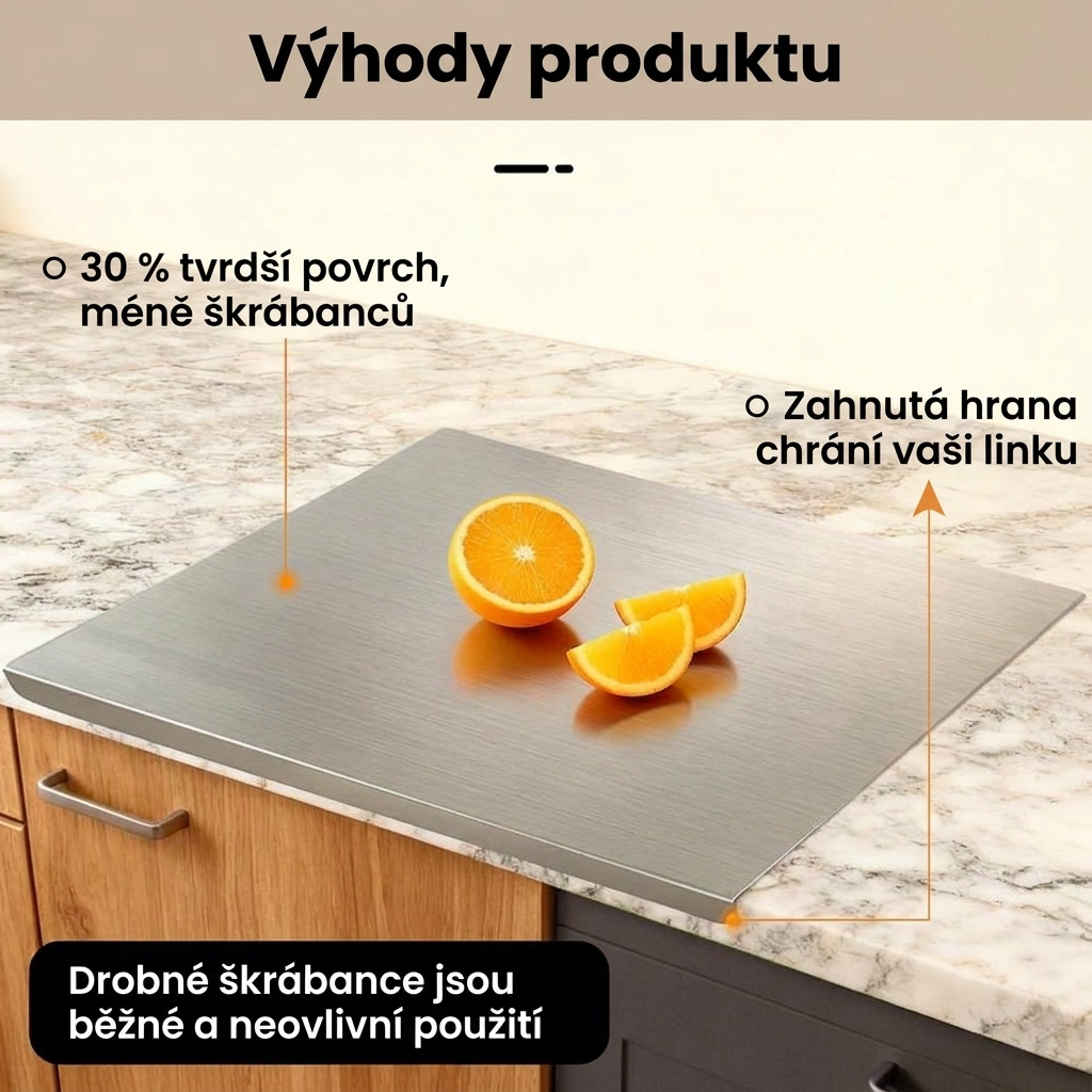 Vestria™ – Nerezové krájecí prkénko se zahnutou hranou